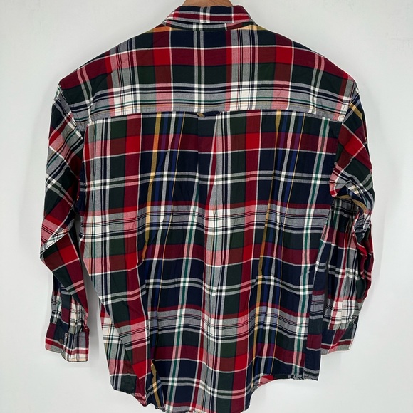 Vintage Chaps Ralph Lauren Shirt Mens Sz L Multicolor Plaid Long Sleeve U9 - Picture 3 of 6